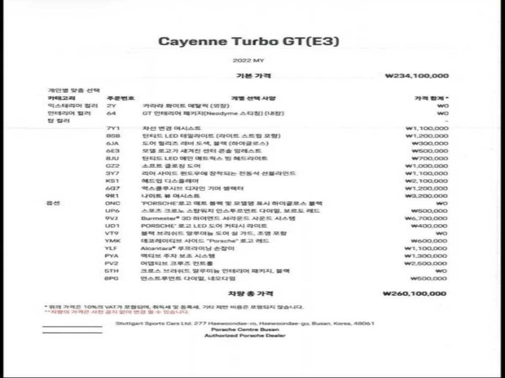 포르쉐 카이엔 카이엔(PO536) 4.0 터보 GT 쿠페 이미지 10