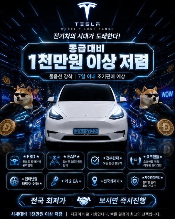 테슬라 모델 Y 롱 레인지 이미지 1