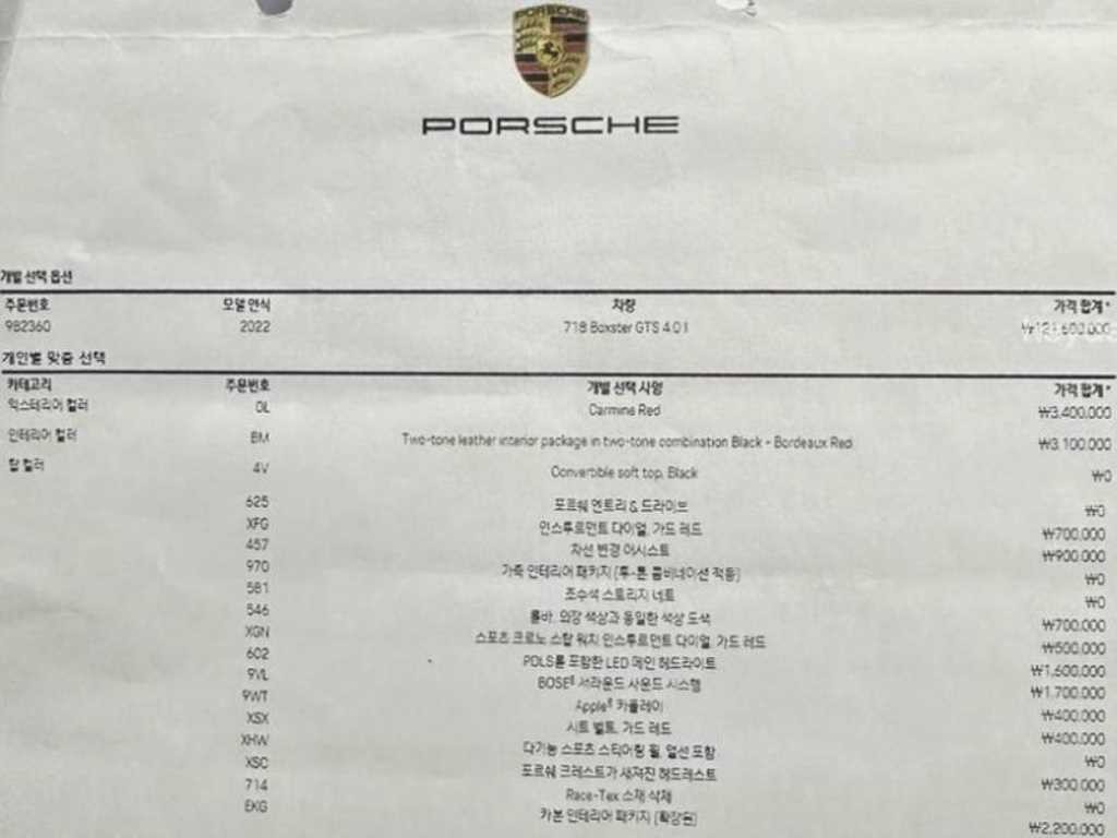 포르쉐 718 718 박스터 4.0 GTS 이미지 20