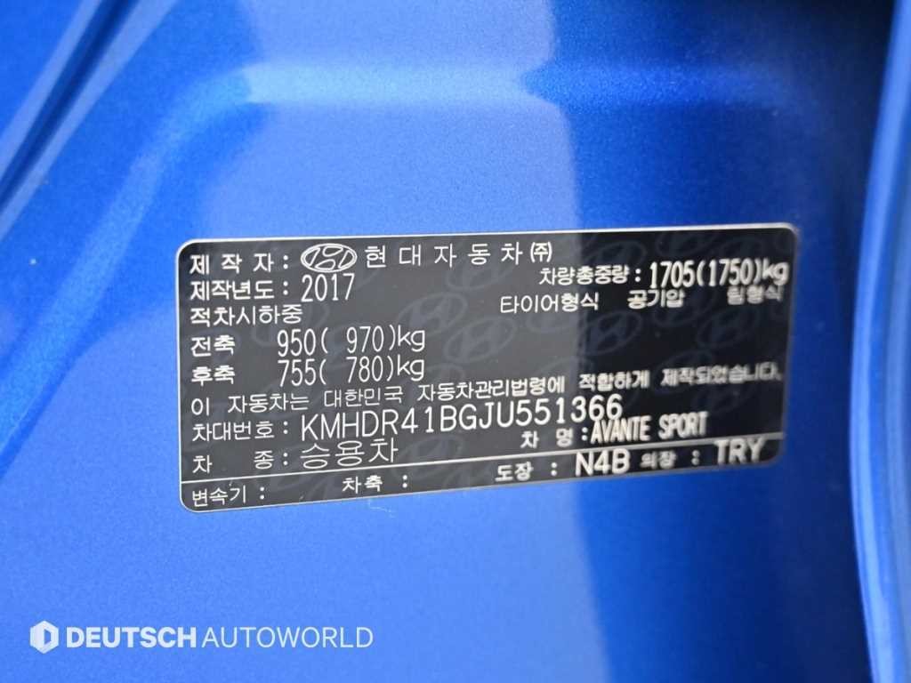 현대 아반떼 아반떼 AD 1.6 터보 스포츠 7 DCT 이미지 20