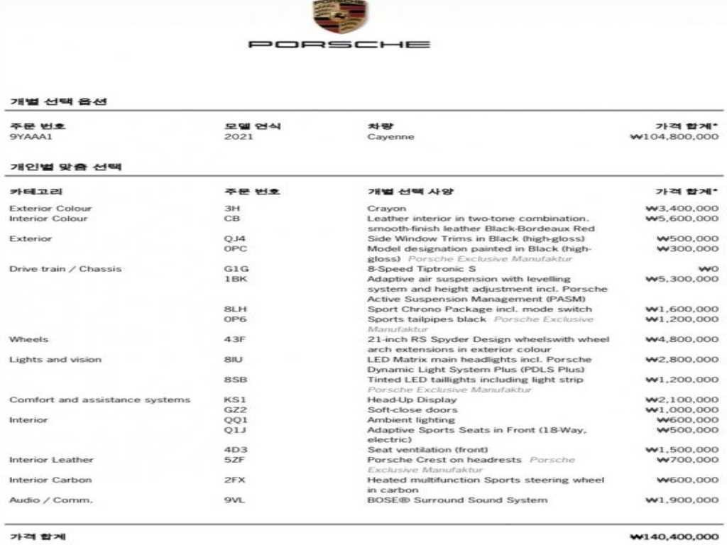 포르쉐 카이엔 카이엔(PO536) 3.0 이미지 20