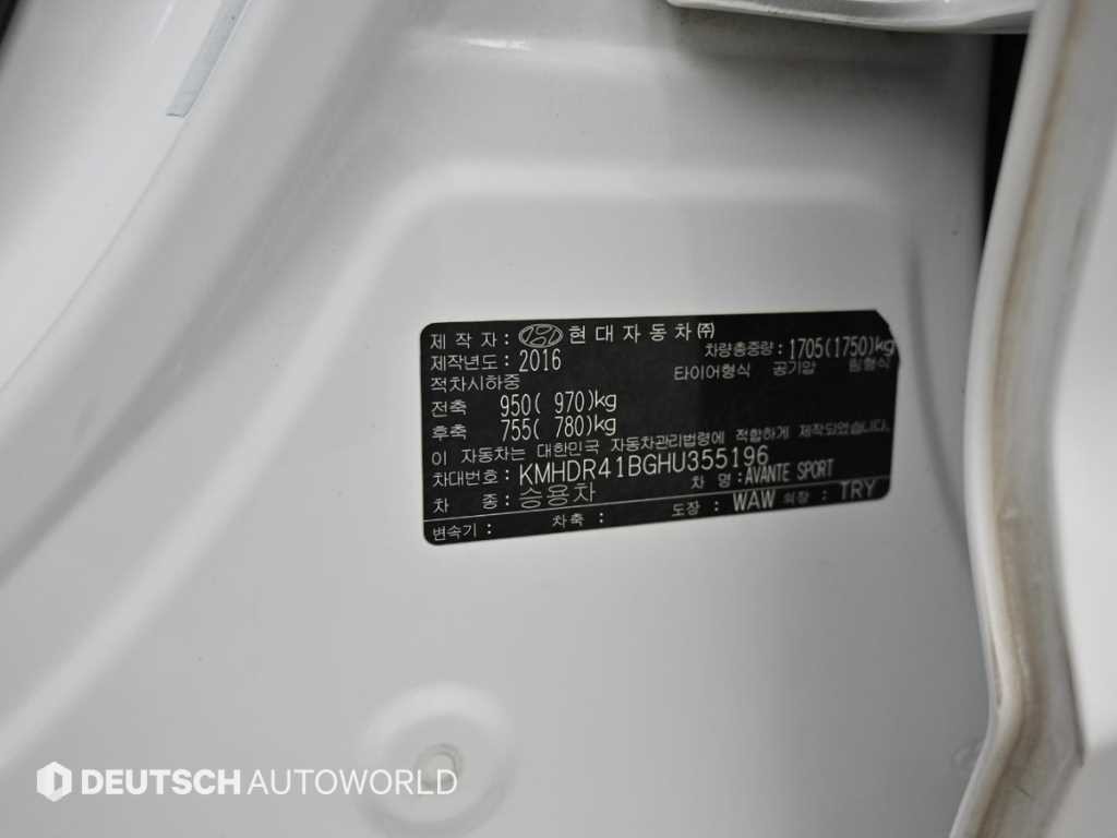 현대 아반떼 아반떼 AD 1.6 터보 스포츠 오리지널 이미지 20