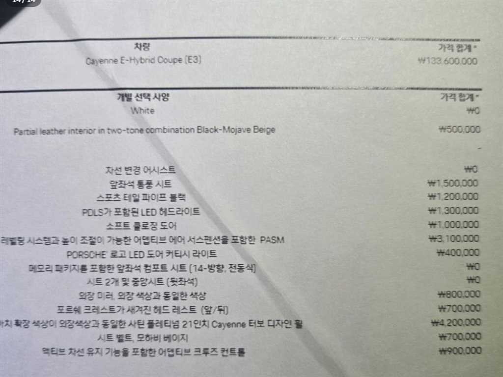 포르쉐 카이엔 카이엔(PO536) 3.0 E-하이브리드 쿠페 플래티넘 에디션 이미지 20