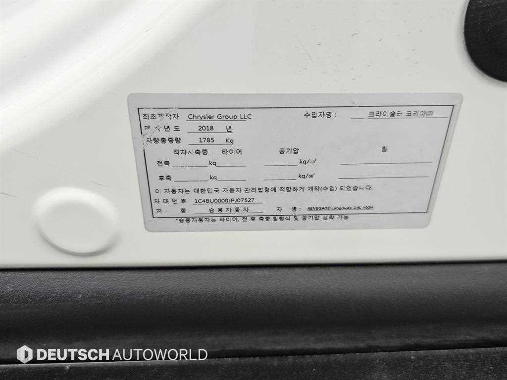 지프 레니게이드 2.4 론지튜드 하이 이미지 19
