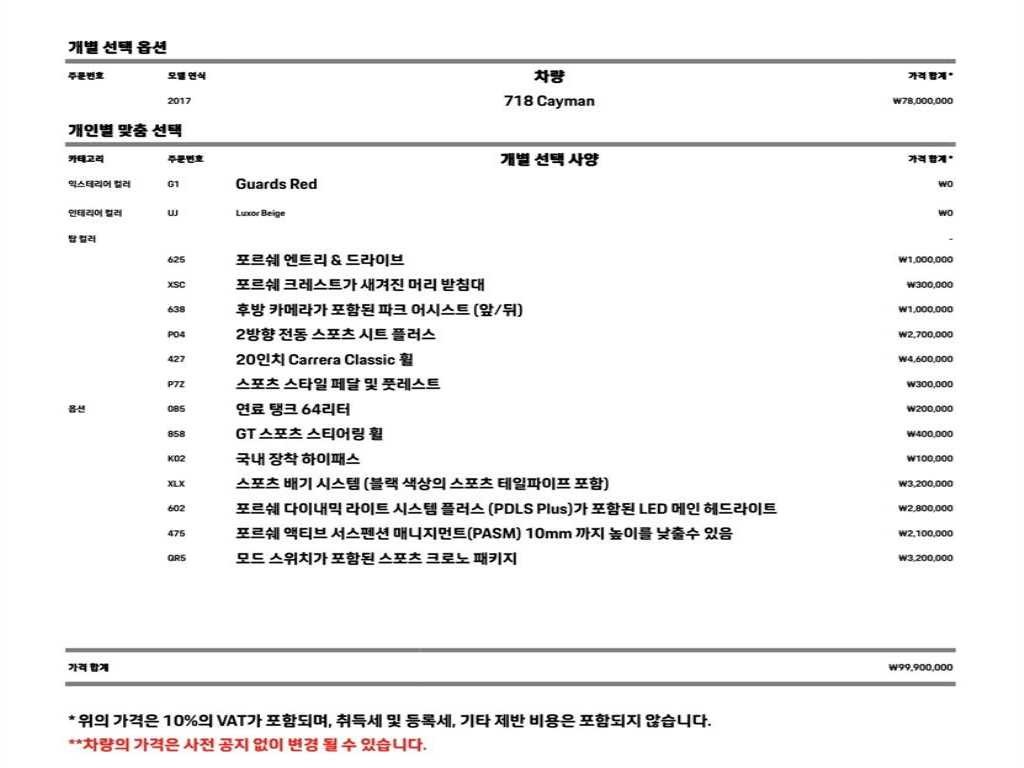 포르쉐 718 718 카이맨 2.0 이미지 3