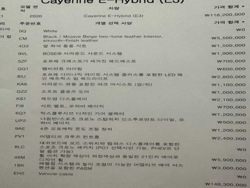 포르쉐 카이엔 카이엔(PO536) 3.0 E-하이브리드 이미지 20